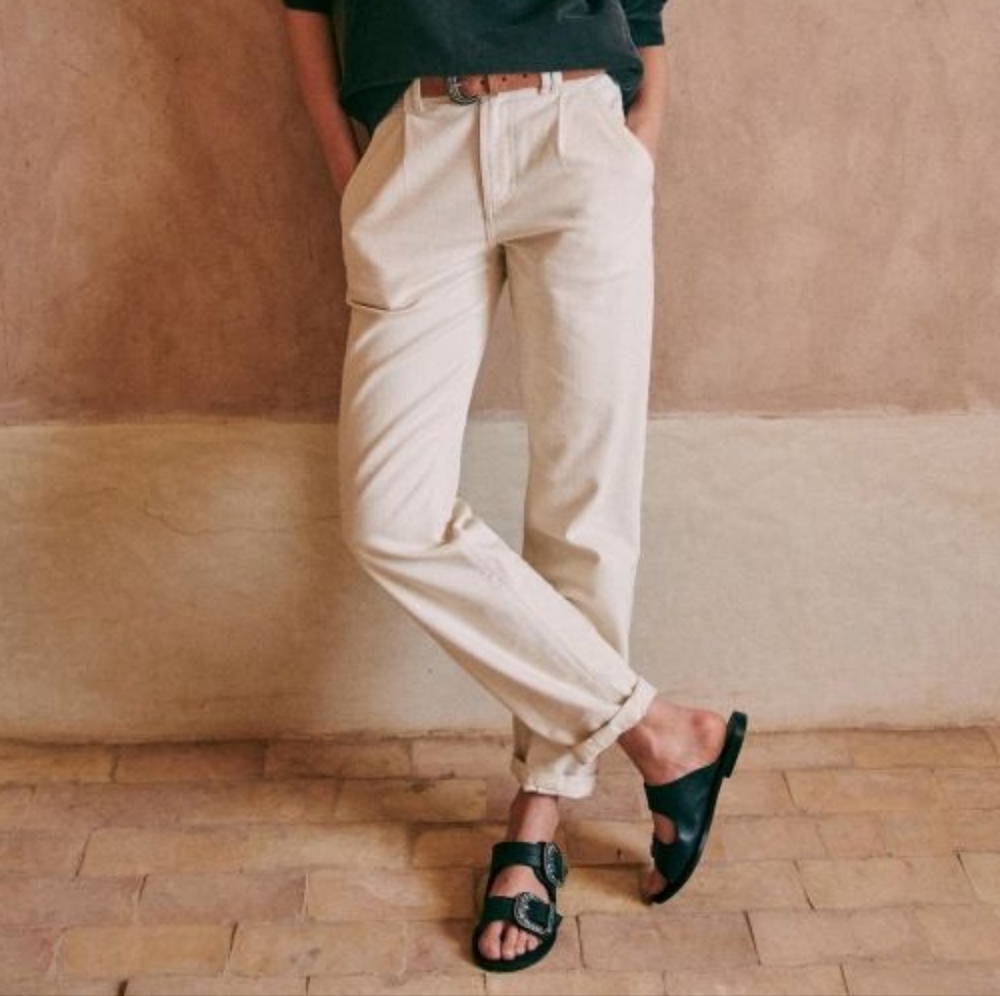 Sezane Manu Ecru Trousers SZ 4